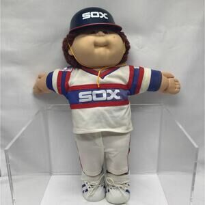 Vintage 1982 Cabbage Patch Kids Doll In Chicago White Sox Baseball Uniform 16"